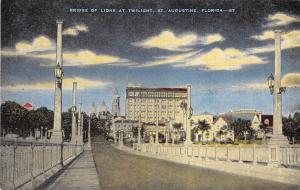 B23928 Bridge of lions at twilight St Augustine Florida  usa