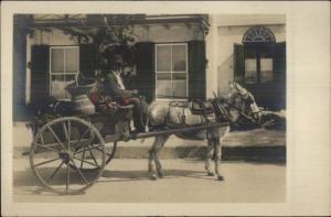 Hamilton Bermuda Black Man Vegetable Seller Recht Tinted Real Photo Postcard