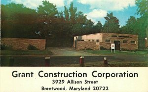 Brentwood Maryland Advertising Grant Construction Postcard Paynes Dexter 5550