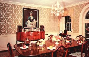 Vintage Postcard Dining Room Robert E. Lee's Boyhood Home Alexandria Virginia VA