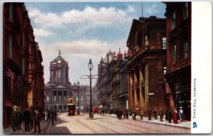 Town Hall Liverpool England High Street & Buildings Landmark Postcard