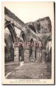 Postcard Ancient Ruins Pointe Saint Mathieu L & # 39Ancienne Abbey