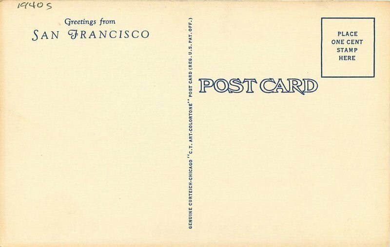 Birdseye 1940s Mission Auto Court San Francisco California Postcard Teich 6147