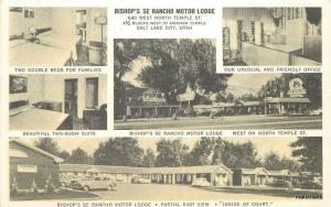 1940s Bishops SE Rancho Motor Lodge SALT LAKE CITY UTAH Roadside autos 8001