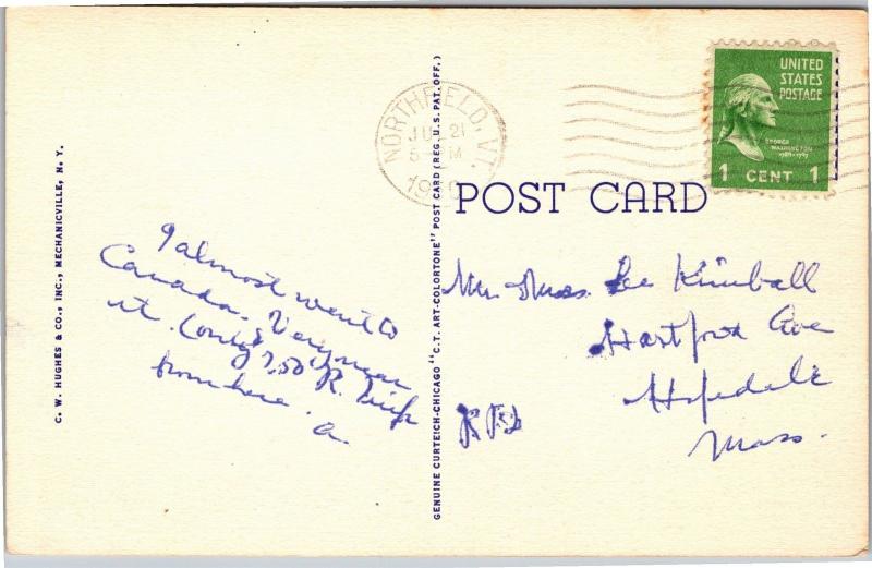 HOrtonia, Echo and Bebee Lakes Green Mts VT c1950 Vintage Postcard L02