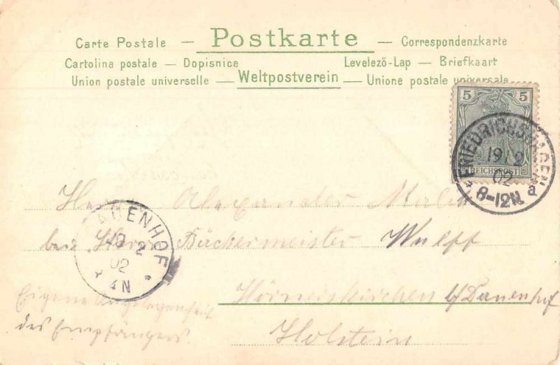 German Greetings Baby and Ink Well Postal Used Vintage Postcard AA8285