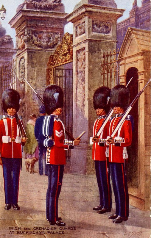 UK - England, London, Irish & Grenadier Guards, Buckingham Palace   *Artist S...