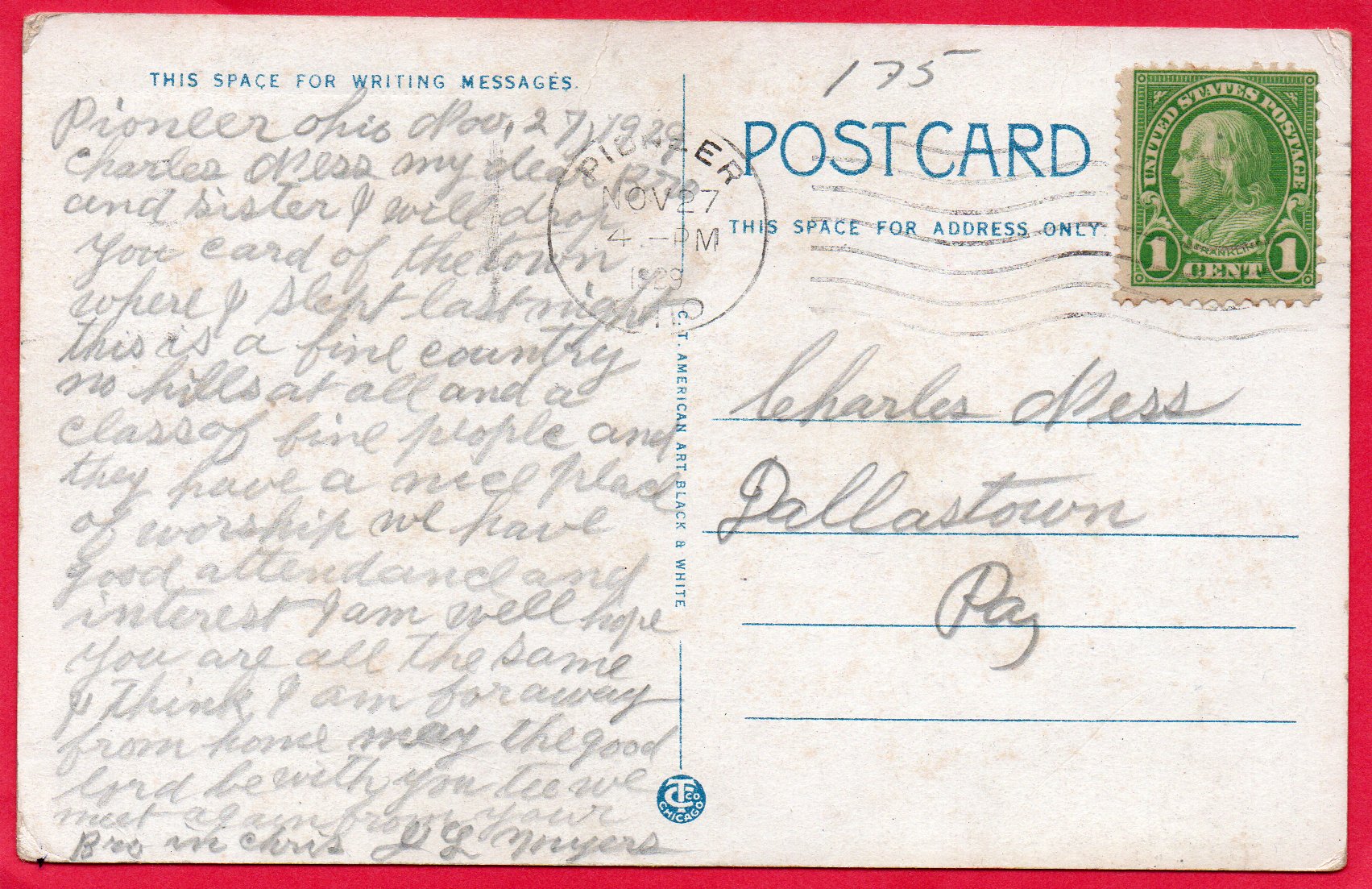 12681 Peoples Oil & Gas Station, Pioneer, Ohio 1929 United States