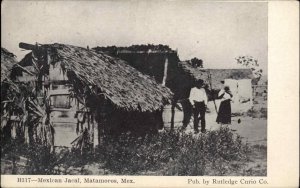 Matamoros Mexico MX Mexican Jacal Hut c1910 Vintage Postcard