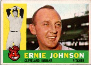 1960 Topps Baseball Card Ernie Johnson Cleveland Indians sk10534