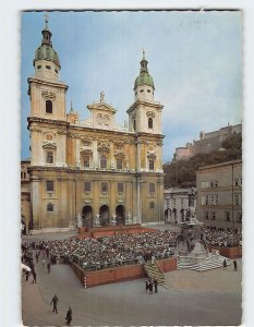 Postcard Dom mit Domplatz, Aufführung des Jedermann, Salzburg, Austria