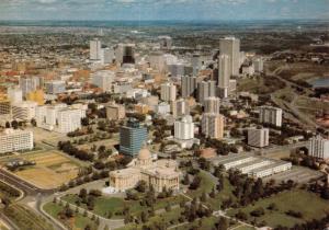 EDMONTON ALBERTA CANADA~OIL CAPITAL & GATEWAY NORTH- AERIAL VIEW POSTCARD