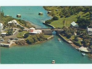 Unused Pre-1980 AERIAL VIEW OF TOWN AT SOMERSET & SANDy's PARISH Bermuda n2671