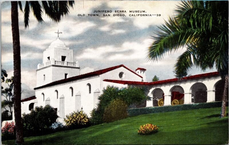 Junipero Serra Museum Old Town San Diego California CA Postcard VTG UNP EC Kropp