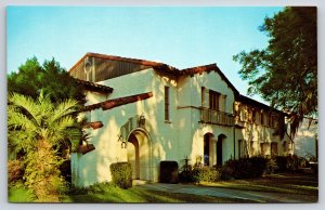 Winter Park Florida~Corrin Hall @ Rollins College~Palm Trees~Chrome Postcard