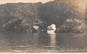 RPPC SEAL ROCK NEAR SEWARD ALASKA THWAITES REAL PHOTO POSTCARD (c. 1910)