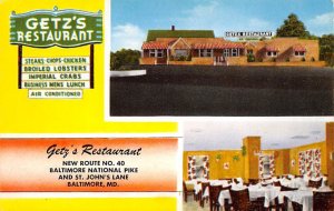 Getz's Restaurant 7 miles west of Baltimore - Baltimore, Maryland MD