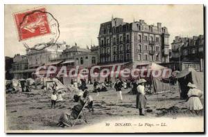 Old Postcard Dinard The Beach