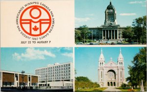 Winnipeg MB Canada Pan-American Games 1967 Pan Am Unused Vintage Postcard F89