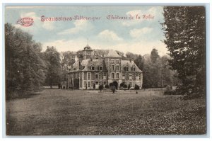 1915 Ecaussines Chateau De La Folie Belgium WW1 Soldier Mail Postcard