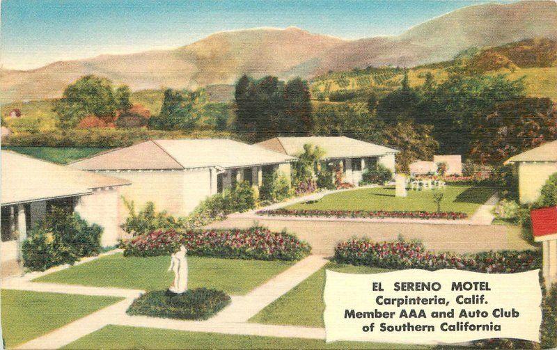 Carpenteria El Sereno Motel 1940s roadside Santa Barbara California Travel 8472