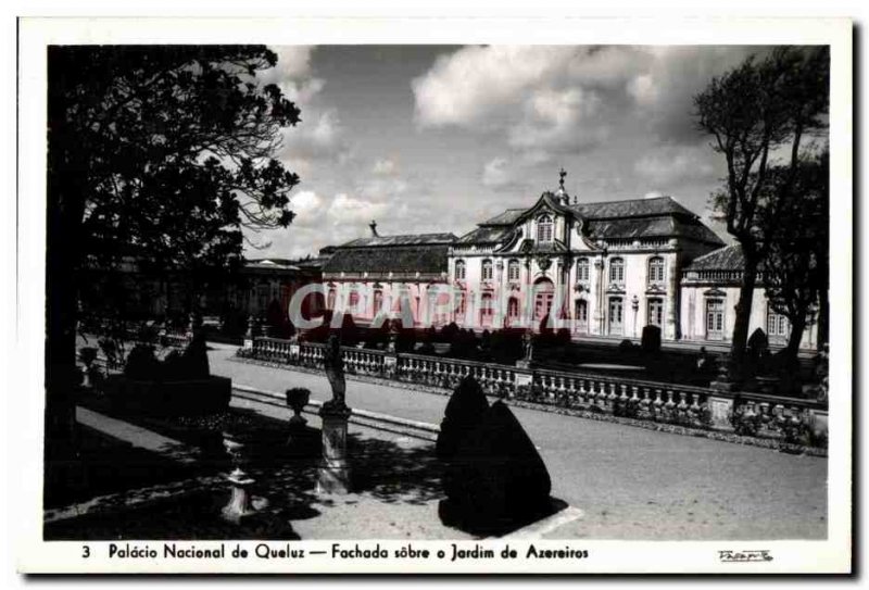 Postcard Old Palacio Nacional de Queluz Fachada sobre o Jerdim of Azereires