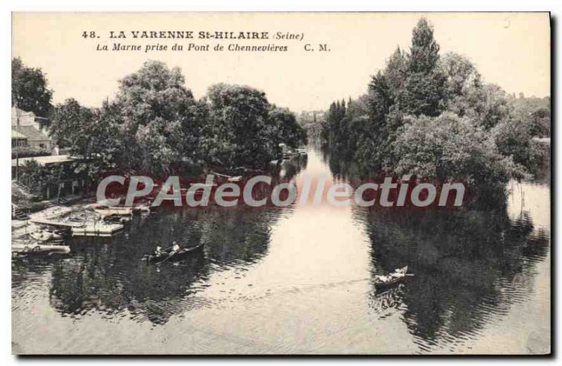 Postcard Old La Varenne St Hilaire La Marne jack Bridge Chennevieres