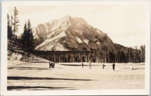 Banff Springs Golf Course Alberta AB No.7 Green Golfing Unused RPPC Postcard E59