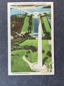 Arlington Bridge & Lincoln Memorial Washington DC Litho Postcard H3001084211