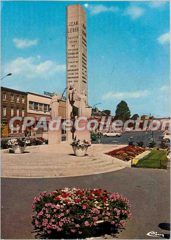 Modern Postcard Roubaix (North) Monument Jean Lebas