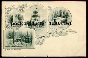 h3067 - GERMANY Barsinghausen 1900s Gruss vom Deister. Watch Tower. Bridge