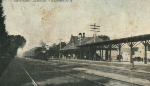 C.1910 Blue Sky Depot, Railroad Station, Exeter, N.H. Postcards P166 