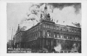 Wien Justizpalast 1927 Disaster Fire Antique Austria Postcard