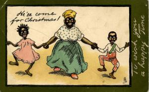 Black Culture - He'se Come for Christmas! (Tuck Series Christmas Postcard 1...
