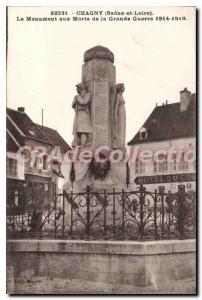 Postcard Old Chagny Monument Aux Morts Of The Great War