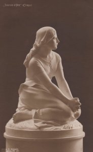 Joan Of Arc Antique Marble Sculpture Model 2x Postcard