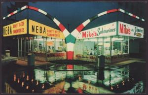 Mike's Submarine Sandwich,Albany,NY Postcard