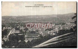 Old Postcard The Pyrenees Bagneres de Bigorre General view