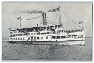 c1910's Steamer Ship City Of Wilmington Wilson Line Unposted Antique Postcard