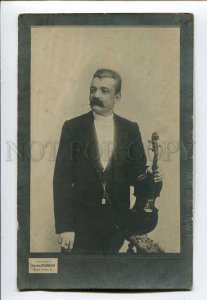 3078711 Virtuoso Famous VIOLINIST w/ Violin Vintage REAL PHOTO