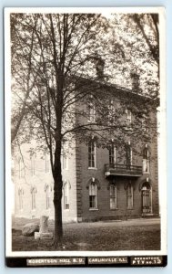 RPPC CARLINVILLE, IL Illinois BLACKBURN UNIVERSITY Robertson Hall 1920s Postcard