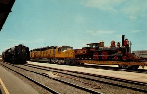 USA Union Pacific R.R. Co Ogden Utah Railway Trains Chrome Postcard 08.78