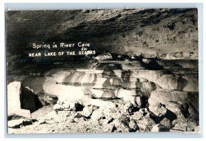 Vintage RPPC Spring In River Cave Near Lake Of The Ozarks P203E