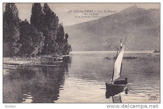 AIX-les-BAINS, Lac du Bourget (partie Sud) et la Dent-du Chat (1490 m.)Savoie...