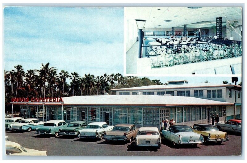 c1960 Edison Cafeteria Lamplighter Restaurant Lounge Fort Myers Florida Postcard
