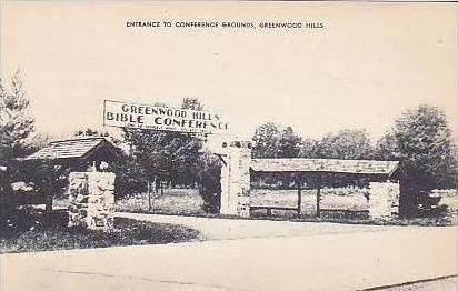 Pennsylvania Greenwood Hills Entrance To Conference Grounds Artvue