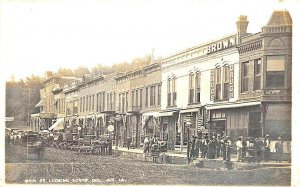 Columbus Junction IA Horse & Wagons Drug Store Storefronts RPPC