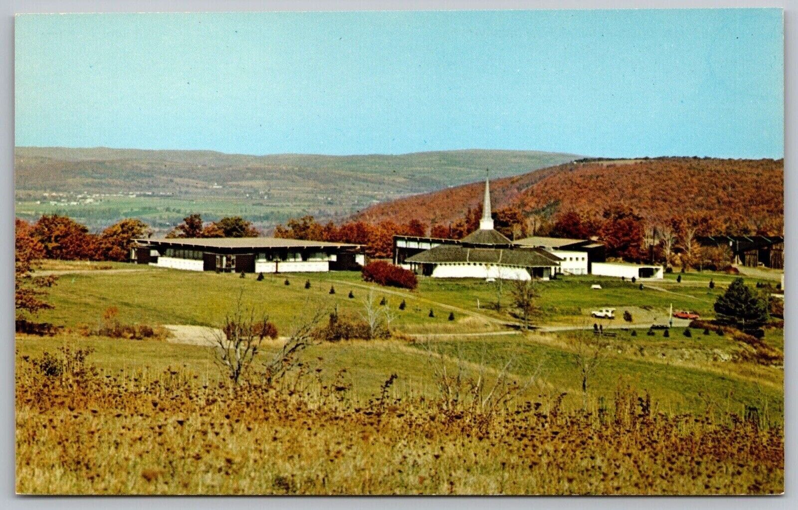 Pine City New York Mount Savior Benedictine Monastery Chrome UNP PC