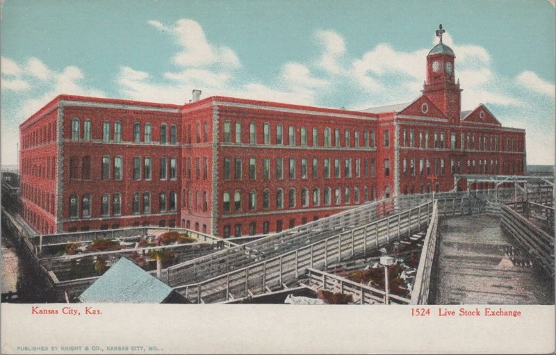 Postcard Live Stock Exchange Kansas City KS