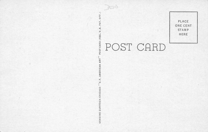 Madisonville Kentucky~High School~1938 Linen Postcard